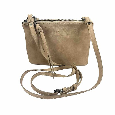 #ad Frye Crossbody Bag Tan Distressed Leather Purse Handbag Purse Womens