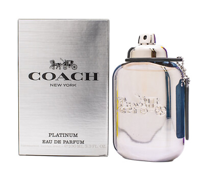 #ad Coach New York Platinum by Coach 3.3 3.4 oz EDP Cologne for Men New In Box