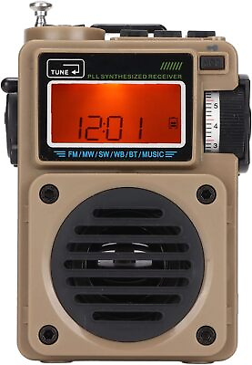 #ad Portable FM Radio HRD‐701 Multifunctional 1000mAh Pocket Bluetooth Digital Radio