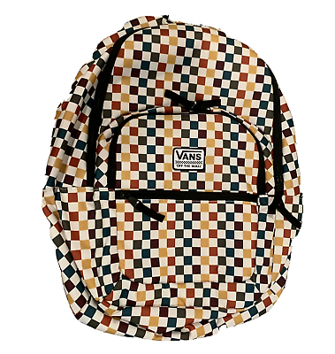 #ad Vans Off The Wall Motivee 3 Backpack NWT NEW Multicolor Checkered