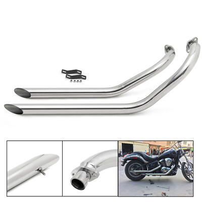 #ad Staggered Exhaust Pipe for Kawasaki Vulcan 900 VN900 Custom Classic EN900 S900