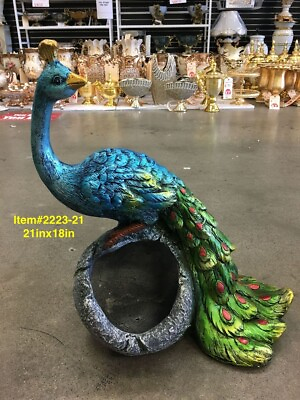 #ad Large Beautiful Peacock Pot 12inx18in