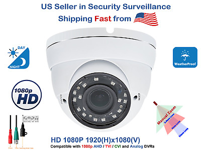 #ad 1080p CCTV Security Dome Camera HD TVI CVI AHD Analog NightVision Outdoor Indoor