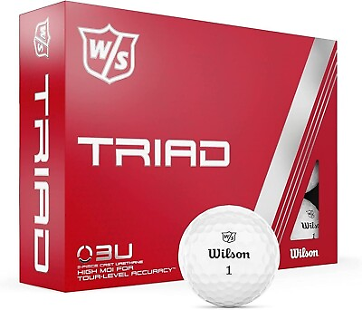 #ad Wilson Staff Triad Golf Balls 12 Pack White