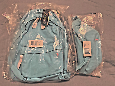 Polo Ralph Lauren Canvas BackPack and Waist Pack French Turquoise Set of 2