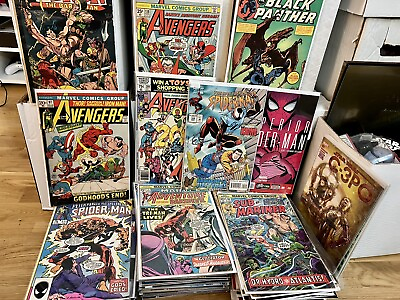 #ad 25 Comic Book Lot Marvel amp; DC All Comics Bagged And Boarded