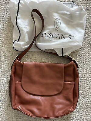 #ad New Tuscans Brown Leather Shoulder Purse Buttery Soft Leather From Italy