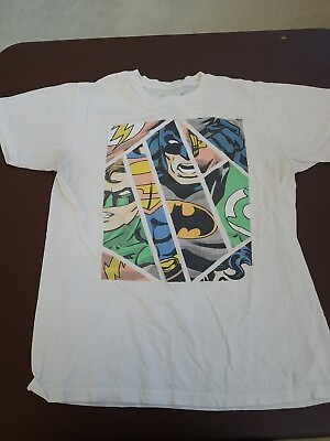 #ad DC Comics White T Shirt Large Used