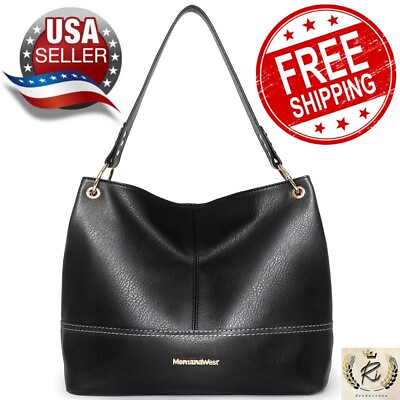 Women Vegan Leather Purses and Handbags Top Handle Shoulder West Hobo Handbags $37.49
