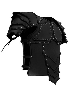 #ad leather armor with shoulders for larp and cosplay costume SCA RR