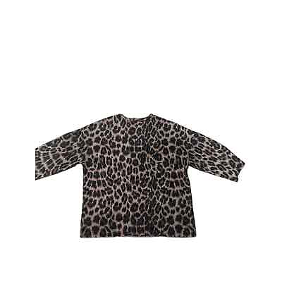 #ad New Zara Women leopard 3 4 sleeve top sz Large