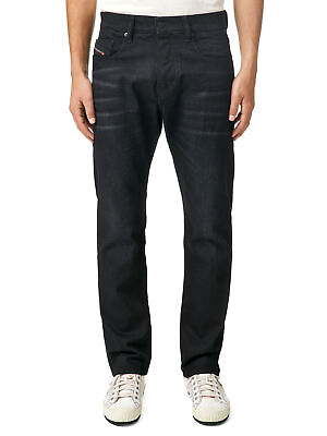 #ad Diesel Mens Regular Straight Fit Stretch Jeans Black D Viker 09A15