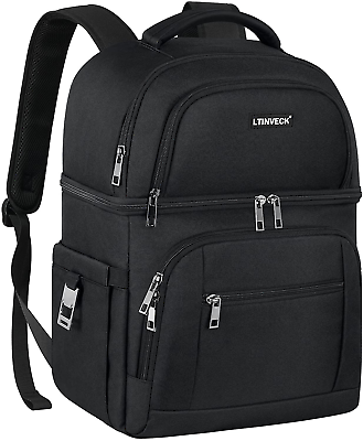 #ad Cooler BackpackInsulated Backpack Cooler Leakproof Double Deck Cooler Bag for M