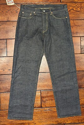 #ad NON STOCK 15oz Raw Denim Selvedge Jeans Regular Straight Fit Lot#6001 36x33 NWT
