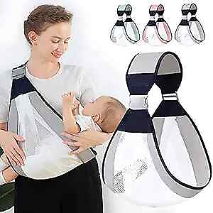 #ad Adjustable Baby Holder Carrier Baby Half Wrapped Sling Hip Carrier Grid Grey