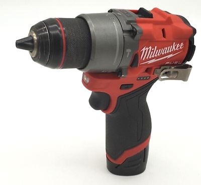 #ad Milwaukee M12 FUEL Brushless Cordless 1 2 in. Hammer Drill W 2Ah B M 2446