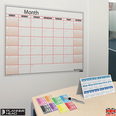 #ad LAMINATED Month Planner Wall Chart Monthly Planner ✔Use Any Month Any Year ✔UK