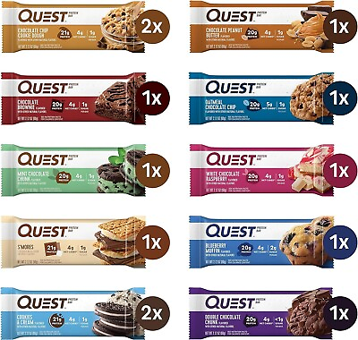 #ad Quest Protein Bar Low Carb Gluten Free Ultimate Variety Pack 12 Count