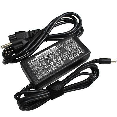 #ad Genuine Brand AC Adapter Charger for Toshiba Laptop with Power Cord 19V 3.42A65W