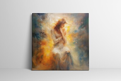 #ad Beautiful Modern Woman Contemporary Sunlight Painting Art Romantic Colorful