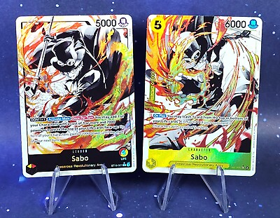 #ad One Piece Three Brothers Sabo Leader ST13 001 and Super Rare Alt Art ST13 008