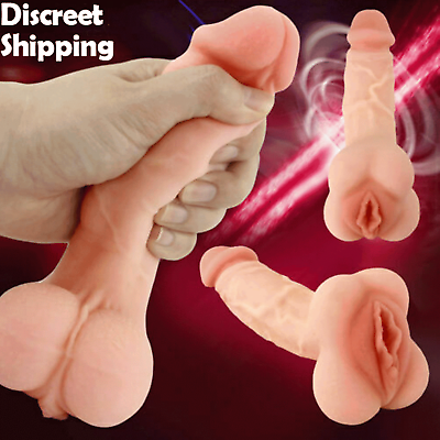 #ad Penis SLEEVE Male Realistic Vagina Pocket Pussy Masturbator Sex Toys Men Adult