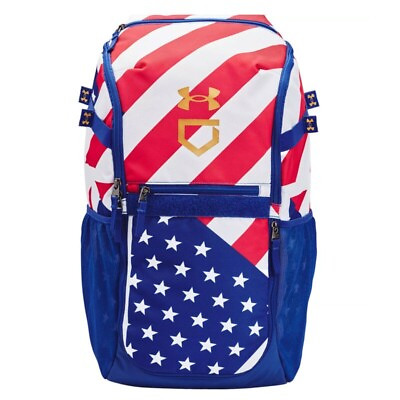 #ad Under Armour UA Utility Baseball USA Flag Print Backpack 1369318 401
