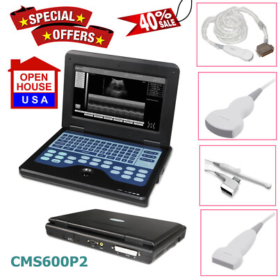 #ad USA Portable Ultrasound Scanner Laptop Machine Ultrasonic Systems CMS600P2Probe