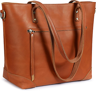 #ad Vintage Genuine Leather Shoulder Bag Work Totes for Women Purse Handbag with Bac
