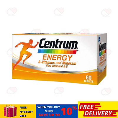 #ad 1X60#x27;s New Centrum Energy B Vitamins and Minerals Vitamin C amp; E Free Shipping