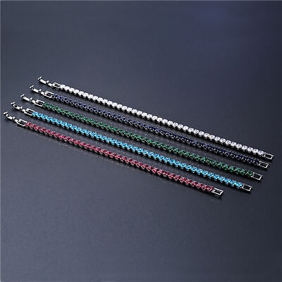 #ad Female Bracelet Sparkling Dress up Adjustable Colorful Rhinestone Bracelet Shiny