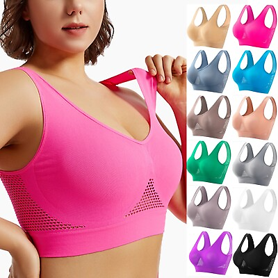 #ad Sports Bras for Women Bra Workout Crop Tops Yoga Athletic Bra Push Up Plus Size