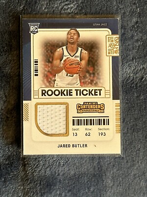 #ad 2021 2022 Jared Butler Utah Jazz panini contenders Rookie Ticket relic Patch Rc