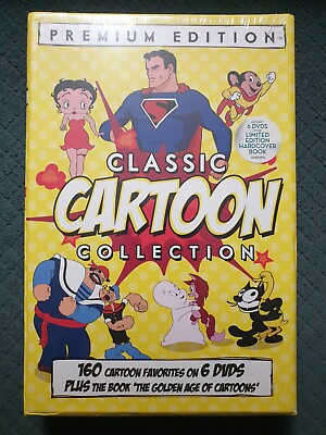 #ad Classic Cartoon Collection 20 hrs on 6 DVD hardcover book Premium Edition NEW