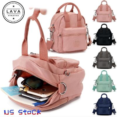 Womens Mini Backpack Purse Nylon Shoulder Rucksack Small Travel Waterproof Bag