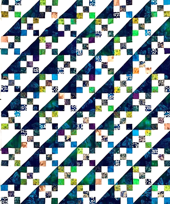 #ad Unfinished Batik Quilt Top 54quot; x 66quot; Multicolor