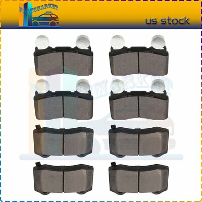 #ad 4X Front and 4X Rear Ceramic Brake Pad For 2010 2015 Chevrolet Camaro Anti Noise