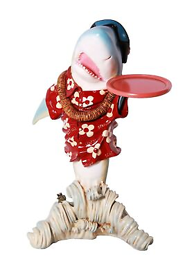 #ad Sharky Butler With a Tray Statue Novelty Restaurant Kitchen Collectible