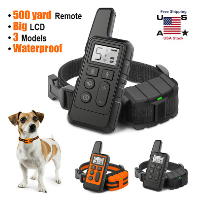 #ad Dog Puppy Training Collar Shock Vibration Rechargeable Remote Control 875Yard US