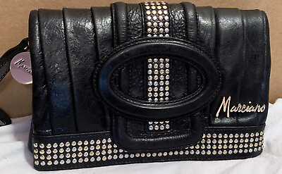 Marciano Designer Clutch Purse Black and Silver Handbag $59.99