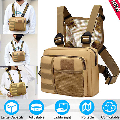 #ad Men Outdoor Tactical Backpack Shoulder Sling Bag Chest Pack Sport Travel Hiking