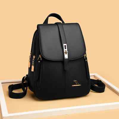 #ad Winter 2023 Women Leather Backpacks Fashion Shoulder Bags Female Backpack New