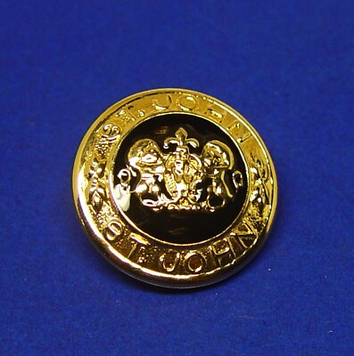 #ad ST JOHN Replacement Button 1 Large Gold Tone Enamel Style 27.5mm Good Used Cond
