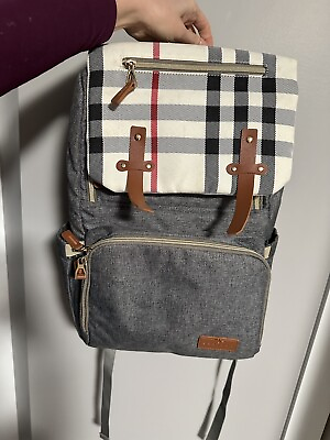 #ad Gray Brown Black Red diaper Baby bag backpack