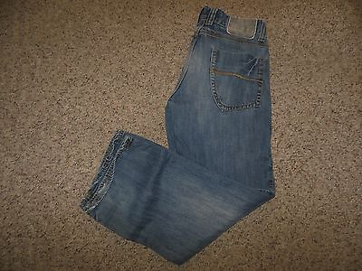 #ad Arizona Straight Leg Mens 30X30 Blue Distressed Denim Jeans 5 Pocket Style