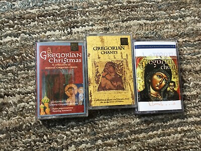 #ad X3 Gregorian Chant amp; Christmas on Music Cassette Tapes