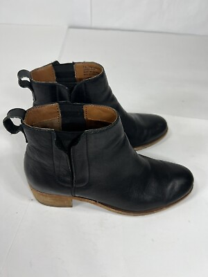 #ad Kork Ease Boots Mindo Black Leather Ankle Womens Size 7.5 Kork Ease