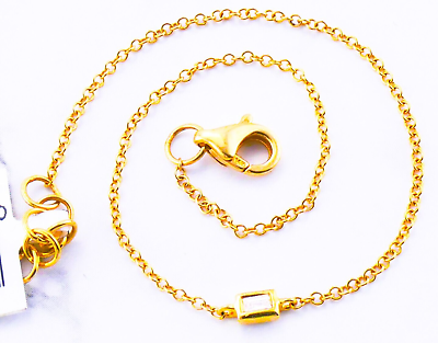 #ad Shy Creation Diamond Baguette 14K Gold Bracelet 7quot; NWT MSRP $469