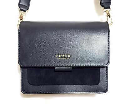 #ad FOXER Designer Handbag Black Leather Crossbody Shoulder Fashion Women#x27;s Bag