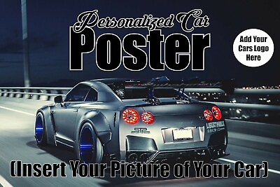 #ad Personalized Car Poster 2#x27;x3#x27; Custom Insert Your Picture of Your Car Automotive